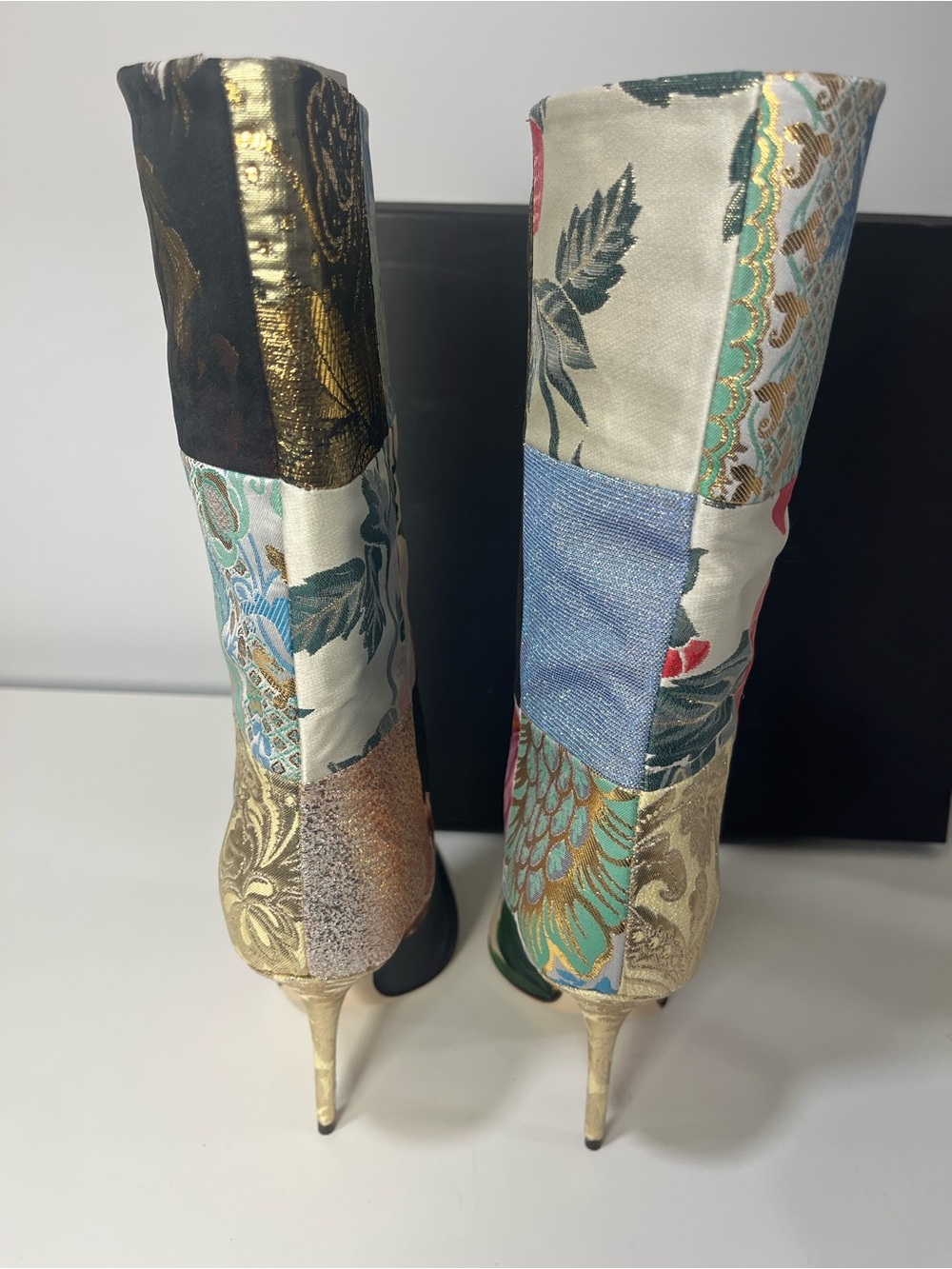 Dolce & Gabanna Patchwork di Sicilia Boots NIB - Picture 8 of 11